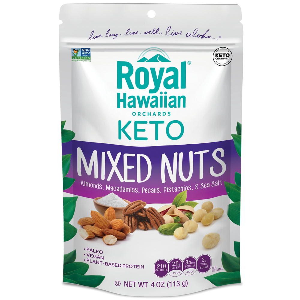
            
                Load image into Gallery viewer, Front of Pack Royal Hawaiian Orchards Keto Mixed Nuts
            
        
